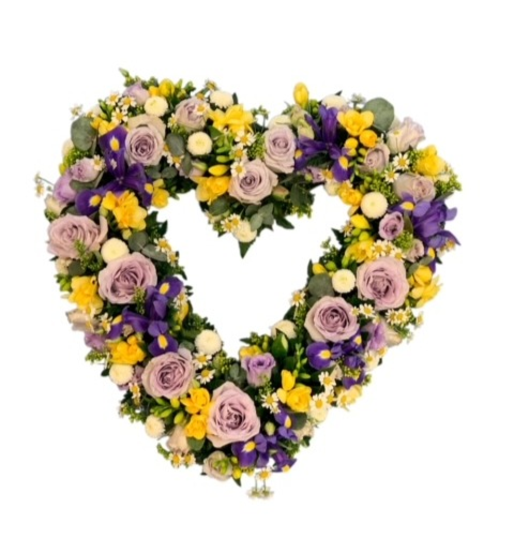 Lemon Lilac Loose Heart