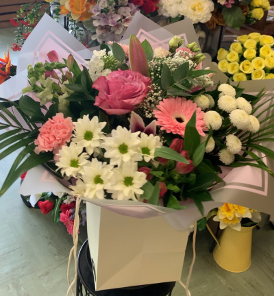Assorted Pink And White Selection - Pretty Bouquet With A Mix Of Pink And White Flowers
Image Shown £45