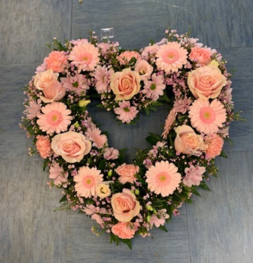 Soft Pink Loose Open Heart