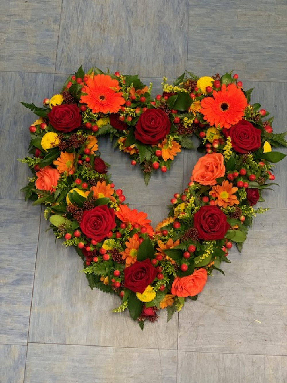 Red And Orange Open Heart