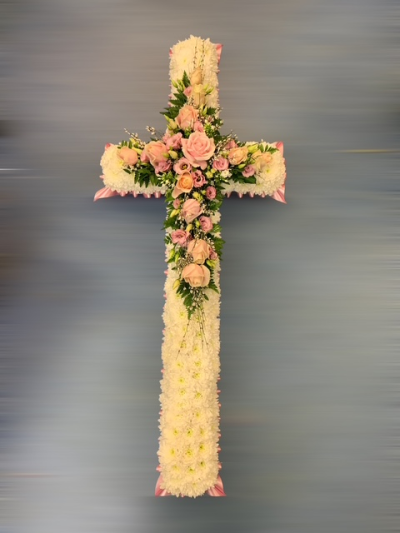 Pale Pink 4 ft Cross Product Image