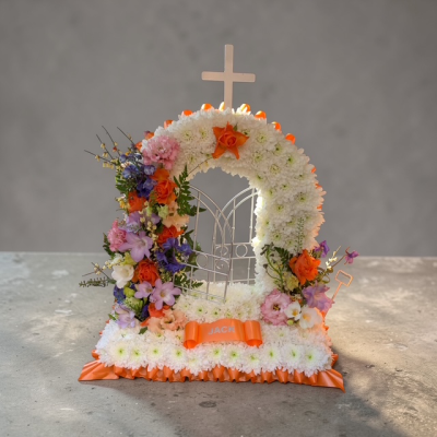Orange Gates Of Heaven Vibrant - Gates Of Heaven Orange Ribbon Vibrant Spray